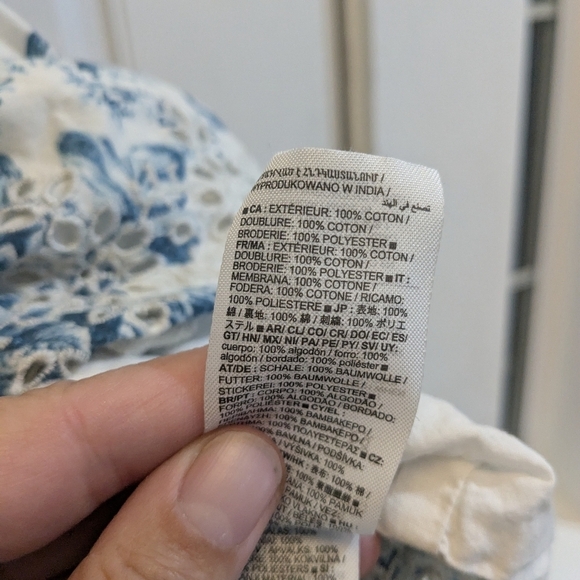 Gap x LoveShackFancy Blue Floral Eyelet Dress - Picture 4 of 5